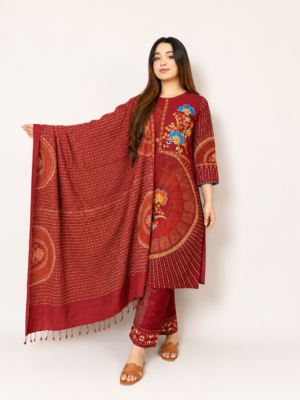 Premium Embroidered Three Piece - Lunelle