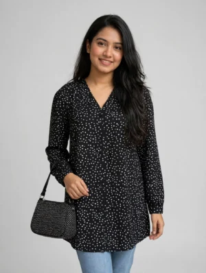 Premium Embroidered Fabric Kurti - Serenelle