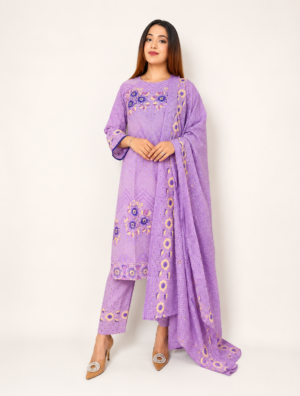 Premium Embroidered Three Piece - Serelle