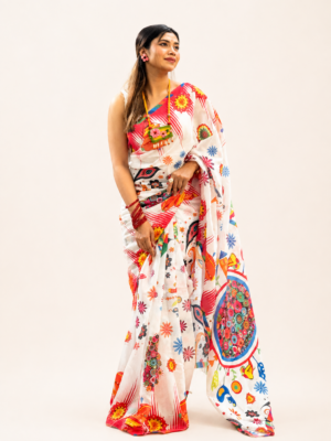 Premium Half Silk Saree - Alpona