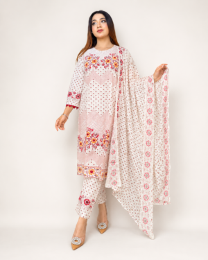 Premium Embroidered Three Piece - Lunara