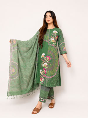 Premium Embroidered Three Piece - Roselle