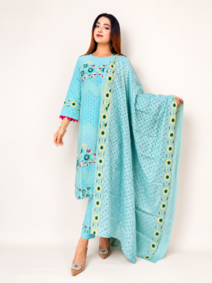 Premium Embroidered Three Piece - Aveline